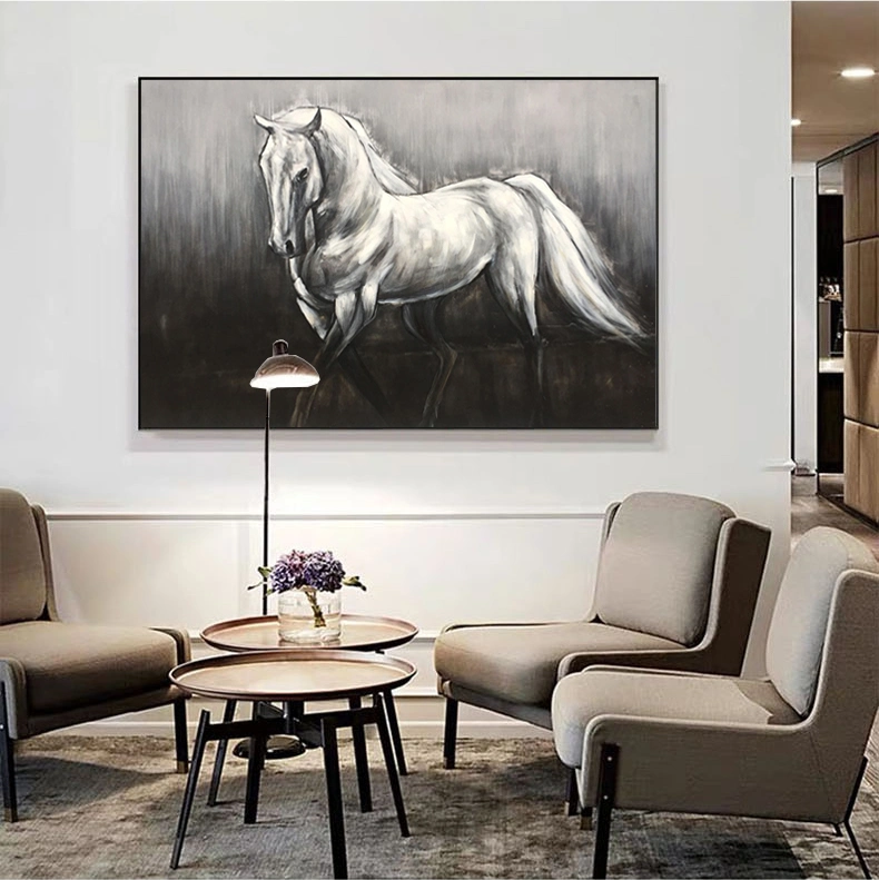 100% Handmade Horse Animal Home Decoration Wall Art Canvas Oil Painting